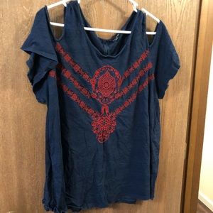 Lucky brand  2x off the shoulder tee